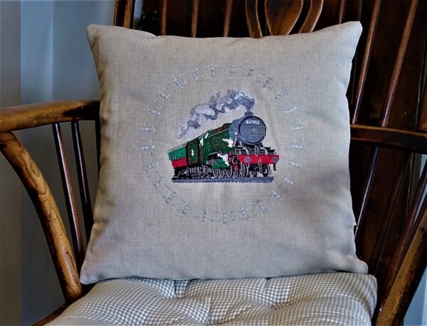 Giftshop Beige Train scatter cushion