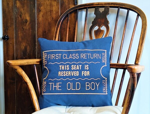 Giftshop Blue Old boy scatter cushion