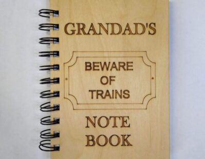 Notebook Grandad beware of trains