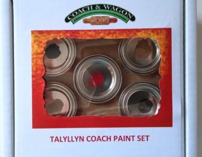 Talyllyn set comprises of Talyllyn red, Talyllyn Brown, Dirty White, Slate Grey, Black
