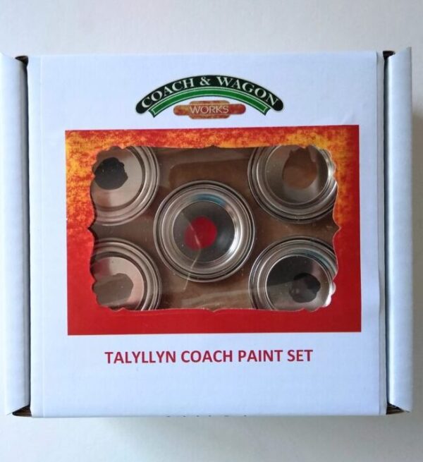 Talyllyn set comprises of Talyllyn red, Talyllyn Brown, Dirty White, Slate Grey, Black