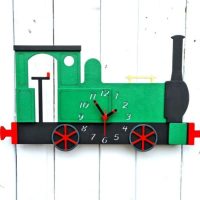 Green Train clock